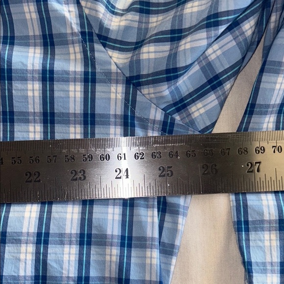 Peter Millar Men's Blue and White Plaid Shirt - Picture 7 of 7